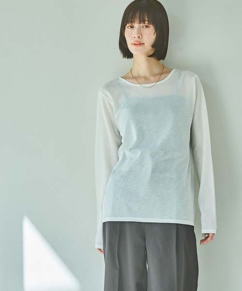 ゆページです。 LAKOLE tシャツ スラブシアー長袖T / 289653 レディース