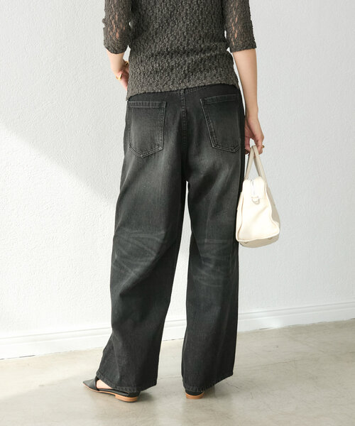 RIVE DROITE(リヴドロワ)の「【新色登場】【MONN.:. (モン)】ワイドレッグデニム(デニムパンツ・レディース・ブルー/ブラック・36/38)」の11枚目の写真