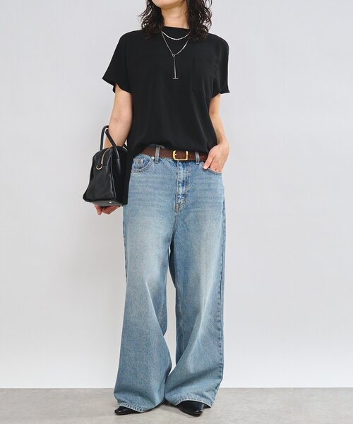 新色登場】【MONN.:. （モン）】ワイドレッグデニム（デニム