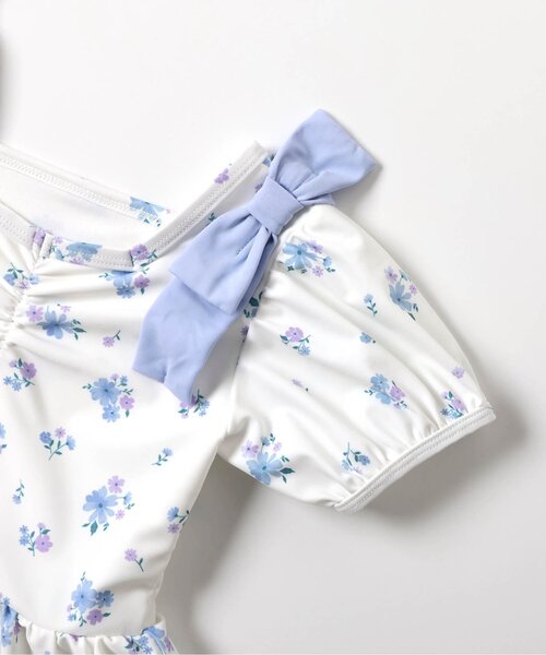 apres les cours（アプレレクール）の「【ジュニア対応】肩リボンパフスリーブワンピース水着_UVカット（水着・キッズ・その他3/ドット・80/90/100/110/120/130/140）」の11枚目の写真