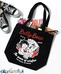 BETTY BOOP（ベティ・ブープ）の「別注 BETTY BOOP（ベティー ブープ）キャラクターグランジストリートプリントトートバッグ メンズ レディース ユニセックス（トートバッグ）」