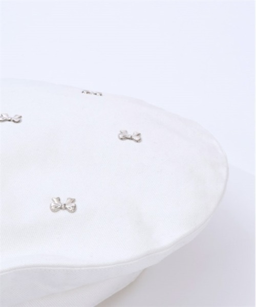 axes femme POETIQUE（アクシーズファムポエティック）の「リボンパーツデニムベレー帽（ハンチング/ベレー帽・レディース・インディゴブルー/キナリ/ブラック・FREE）」の8枚目の写真