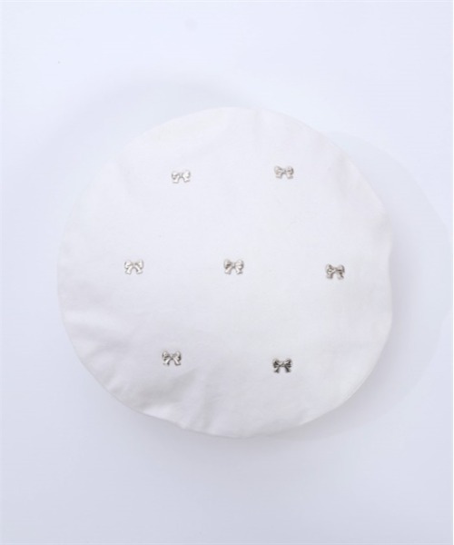 axes femme POETIQUE（アクシーズファムポエティック）の「リボンパーツデニムベレー帽（ハンチング/ベレー帽・レディース・インディゴブルー/キナリ/ブラック・FREE）」の10枚目の写真