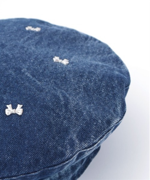 axes femme POETIQUE（アクシーズファムポエティック）の「リボンパーツデニムベレー帽（ハンチング/ベレー帽・レディース・インディゴブルー/キナリ/ブラック・FREE）」の15枚目の写真