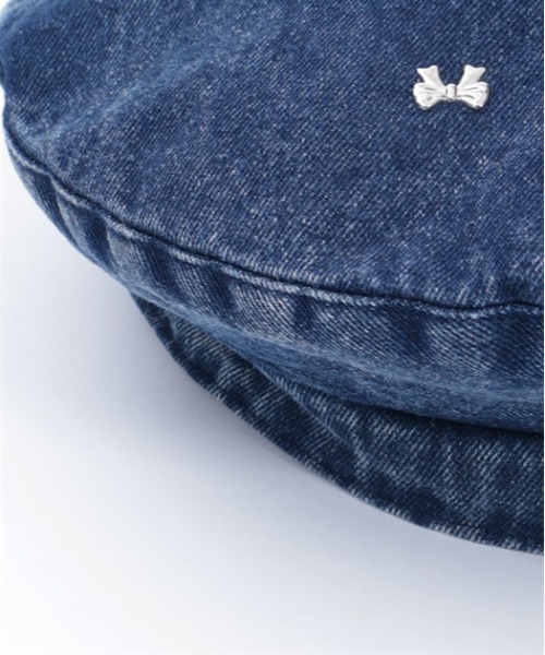 axes femme POETIQUE（アクシーズファムポエティック）の「リボンパーツデニムベレー帽（ハンチング/ベレー帽・レディース・インディゴブルー/キナリ/ブラック・FREE）」の16枚目の写真