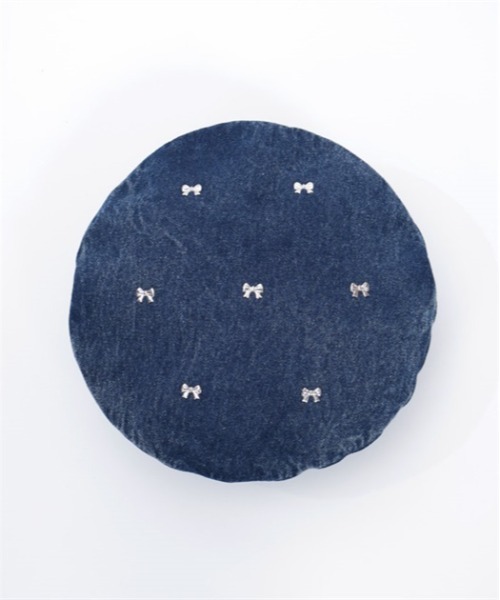 axes femme POETIQUE（アクシーズファムポエティック）の「リボンパーツデニムベレー帽（ハンチング/ベレー帽・レディース・インディゴブルー/キナリ/ブラック・FREE）」の17枚目の写真