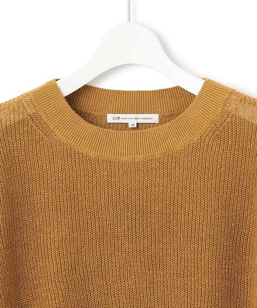 23区(ニジュウサンク)の「【洗える】ピュアリネン パフスリーブ ニット(ニット/セーター・レディース・オレンジ系/ダークブラウン系/イエロー系/ベージュ系・38)」の16枚目の写真