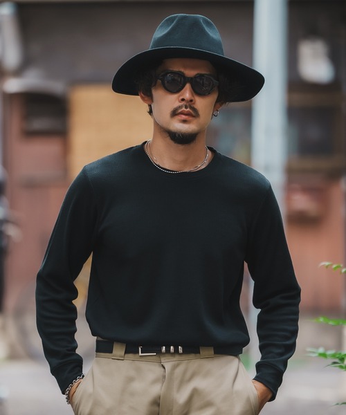 SIDEWAY STANCE(サイドウェイスタンス)の「【SIDEWAY STANCE】ワッフル クルー ネック 長袖Tシャツ(Tシャツ/カットソー・メンズ・杢グレー/ブラック/ホワイト・X-LARGE/LARGE/SMALL/MEDIUM)」の12枚目の写真