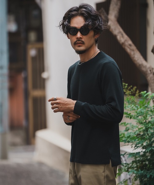 SIDEWAY STANCE(サイドウェイスタンス)の「【SIDEWAY STANCE】ワッフル クルー ネック 長袖Tシャツ(Tシャツ/カットソー・メンズ・杢グレー/ブラック/ホワイト・X-LARGE/LARGE/SMALL/MEDIUM)」の13枚目の写真