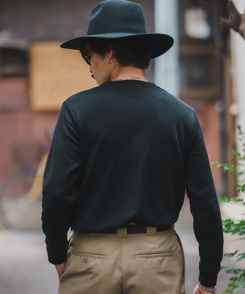 SIDEWAY STANCE(サイドウェイスタンス)の「【SIDEWAY STANCE】ワッフル クルー ネック 長袖Tシャツ(Tシャツ/カットソー・メンズ・杢グレー/ブラック/ホワイト・X-LARGE/LARGE/SMALL/MEDIUM)」の14枚目の写真