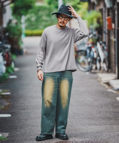SIDEWAY STANCE(サイドウェイスタンス)の「【SIDEWAY STANCE】ワッフル クルー ネック 長袖Tシャツ(Tシャツ/カットソー・メンズ・杢グレー/ブラック/ホワイト・X-LARGE/LARGE/SMALL/MEDIUM)」の20枚目の写真
