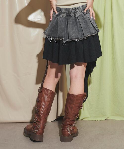 DISPARK/イレギュラーヘムデニムスカパン（デニムスカート）｜DISPARK