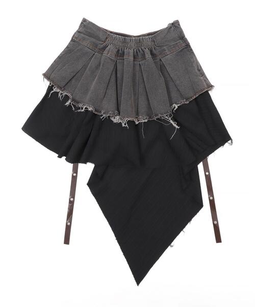 dispark（ディスパーク）の「DISPARK/イレギュラーヘムデニムスカパン（デニムスカート・レディース・ブラック/インディゴブルー/ライトインディゴブルー・MEDIUM/SMALL）」の15枚目の写真