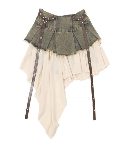 dispark（ディスパーク）の「DISPARK/イレギュラーヘムデニムスカパン（デニムスカート・レディース・ブラック/インディゴブルー/ライトインディゴブルー・MEDIUM/SMALL）」の20枚目の写真