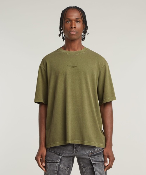 セール】OVERDYED CENTER CHEST BOXY T-SHIRT/オーバーダイ