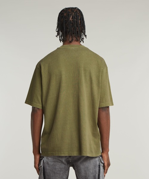 送料込★G-Star★Overdyed Center Chest Boxy 半袖Tシャツ セール】OVERDYED CENTER CHEST BOXY T-SHIRT/オーバーダイ