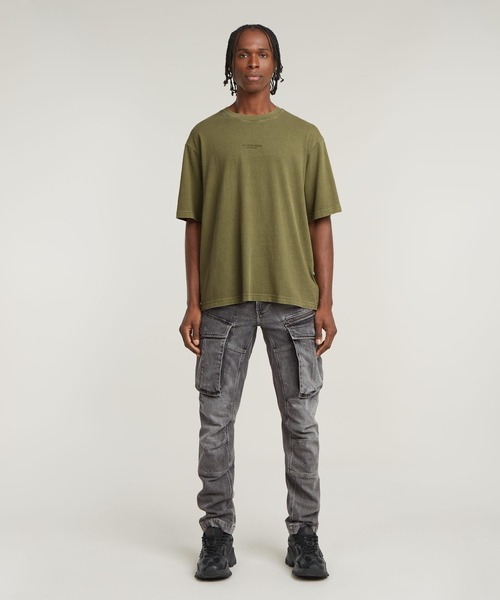 セール】OVERDYED CENTER CHEST BOXY T-SHIRT/オーバーダイ
