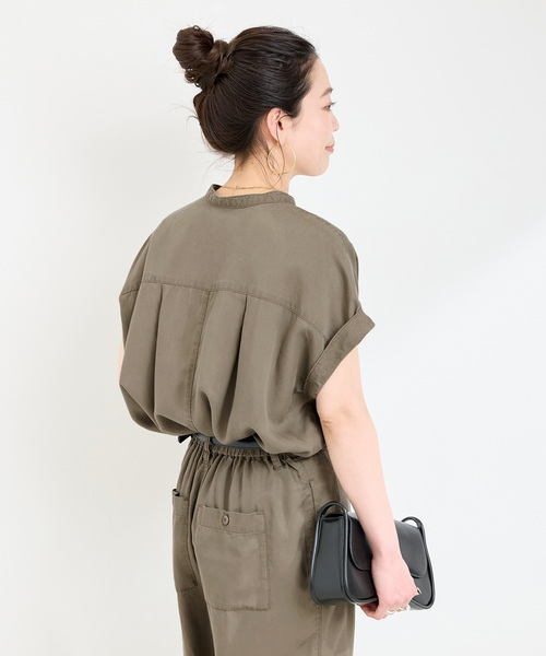 B.C STOCK(ベーセーストック)の「《追加3》手洗い可 / セルロースシャツ(シャツ/ブラウス・レディース・ベージュ系その他/ブルー系その他/ブラック/カーキ・FREE)」の20枚目の写真