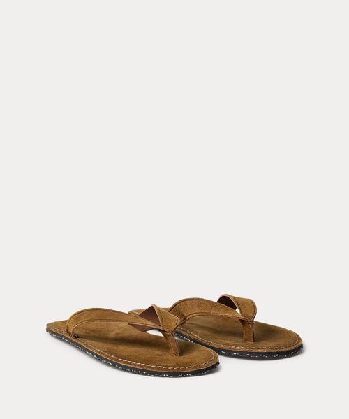 RRL（ダブル アール エル）の「ラフアウト スエード フリップフロップ