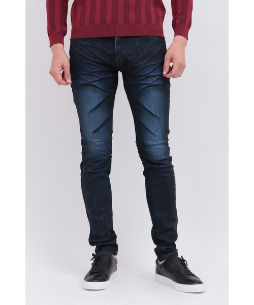 TORNADO MART（トルネードマート）の「ｳﾞｪｱﾘｱｽｺｰﾃｨﾝｸﾞｽｷﾆｰﾃﾞﾆﾑ（デニムパンツ・メンズ・ネイビー/ブラック・XXL/LL/S/M/L）」の2枚目の写真