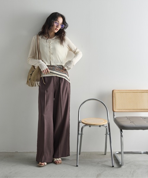 THE YOn（ザヨン）の「フェイクスエードウエスタンバックルフリンジショルダーバッグ（ショルダーバッグ・レディース・ブラウン/ベージュ/ブラック・FREE）」の6枚目の写真