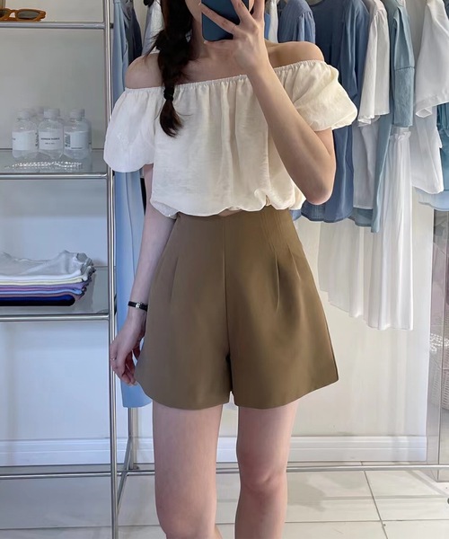 MAX MARA アウトレット●PRIAMO タック入りフレアショートパンツ Max Mara(マックスマーラ) ショートパンツ(レディース) - 海外