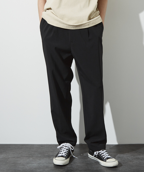 ABAHOUSE（アバハウス）の「【セットアップ対応】1タックテーパード イージーパンツ / イージーケア / ストレッチ（その他パンツ・メンズ・ベージュ/ネイビー/ブラック・44/46/48）」の2枚目の写真