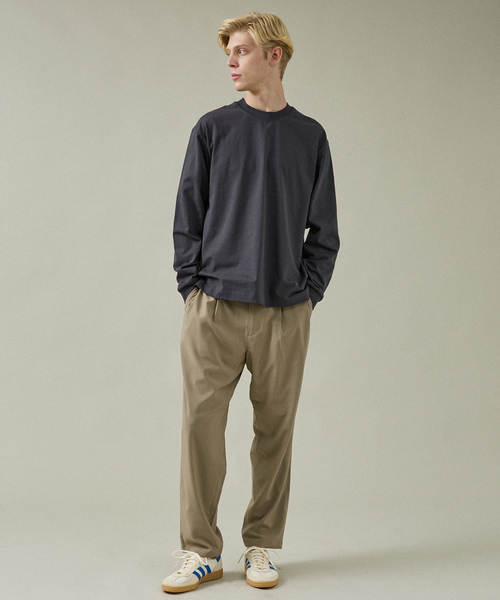 ABAHOUSE（アバハウス）の「【セットアップ対応】1タックテーパード イージーパンツ / イージーケア / ストレッチ（その他パンツ・メンズ・ベージュ/ネイビー/ブラック・44/46/48）」の4枚目の写真