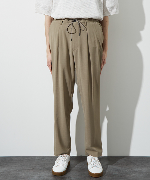 ABAHOUSE（アバハウス）の「【セットアップ対応】1タックテーパード イージーパンツ / イージーケア / ストレッチ（その他パンツ・メンズ・ベージュ/ネイビー/ブラック・44/46/48）」の5枚目の写真