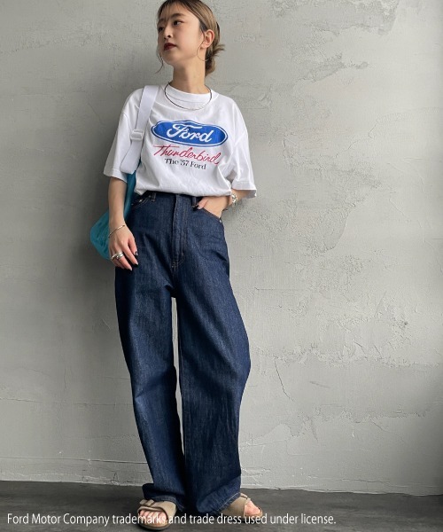 GOOD ROCK SPEED（グッドロックスピード）の「[GOOD ROCK SPEED/グッドロックスピード] FORD ロゴプリントTシャツ（THUNDERBIRD）（Tシャツ/カットソー・レディース・ホワイト・F）」の18枚目の写真