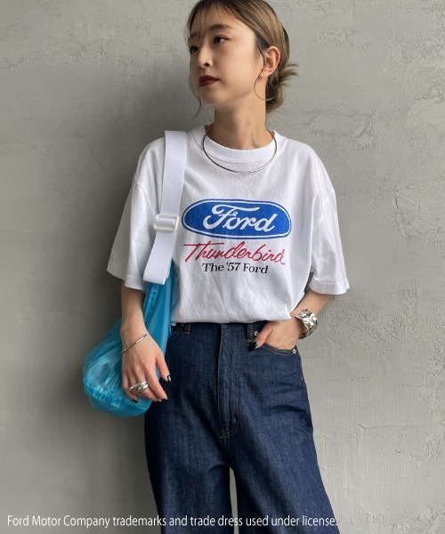 GOOD ROCK SPEED（グッドロックスピード）の「[GOOD ROCK SPEED/グッドロックスピード] FORD ロゴプリントTシャツ（THUNDERBIRD）（Tシャツ/カットソー・レディース・ホワイト・F）」の21枚目の写真