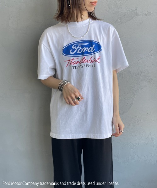 GOOD ROCK SPEED（グッドロックスピード）の「[GOOD ROCK SPEED/グッドロックスピード] FORD ロゴプリントTシャツ（THUNDERBIRD）（Tシャツ/カットソー・レディース・ホワイト・F）」の5枚目の写真