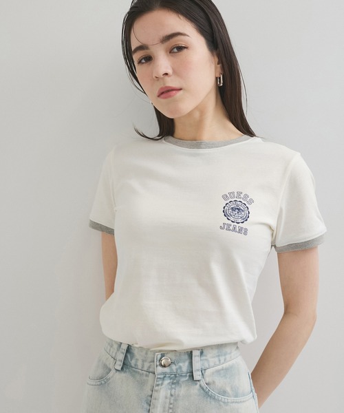 GUESS JEANS（ゲスジーンズ）の「【GUESS(ゲス)】SLIM STAMP HEATHER TEE（Tシャツ/カットソー・レディース・ホワイト系その他2/ブルー系その他6・FREE）」の17枚目の写真