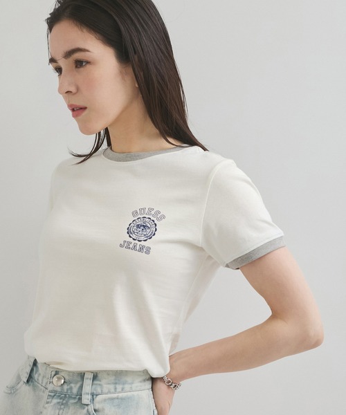 GUESS JEANS（ゲスジーンズ）の「【GUESS(ゲス)】SLIM STAMP HEATHER TEE（Tシャツ/カットソー・レディース・ホワイト系その他2/ブルー系その他6・FREE）」の18枚目の写真