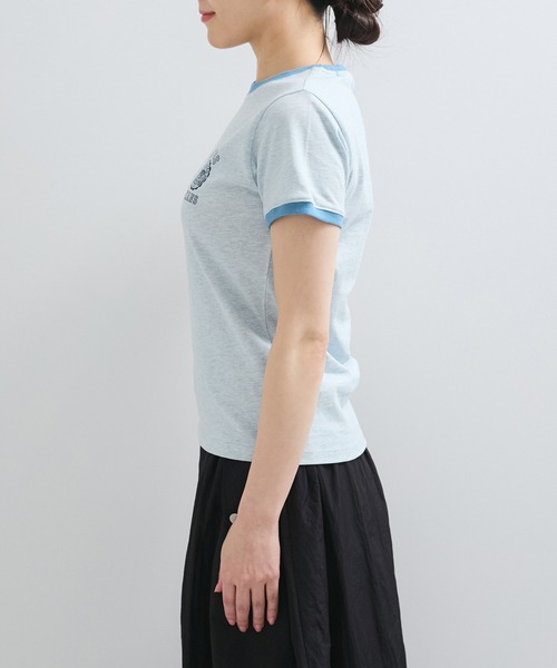 GUESS JEANS（ゲスジーンズ）の「【GUESS(ゲス)】SLIM STAMP HEATHER TEE（Tシャツ/カットソー・レディース・ホワイト系その他2/ブルー系その他6・FREE）」の4枚目の写真