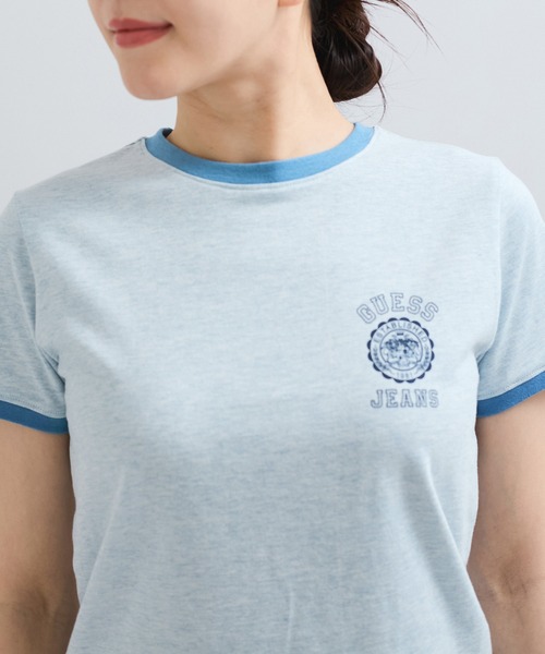 GUESS JEANS（ゲスジーンズ）の「【GUESS(ゲス)】SLIM STAMP HEATHER TEE（Tシャツ/カットソー・レディース・ホワイト系その他2/ブルー系その他6・FREE）」の6枚目の写真