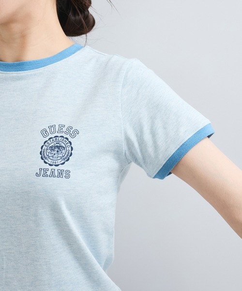 GUESS JEANS（ゲスジーンズ）の「【GUESS(ゲス)】SLIM STAMP HEATHER TEE（Tシャツ/カットソー・レディース・ホワイト系その他2/ブルー系その他6・FREE）」の7枚目の写真