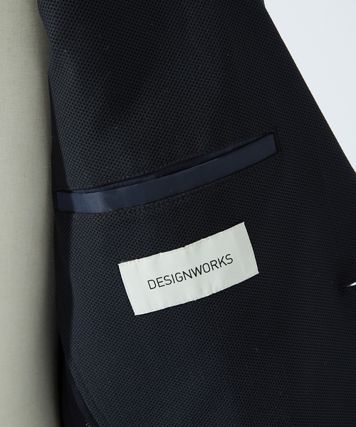 DESIGNWORKS(デザインワークス)の「【セットアップ対応】フェザートリコット メッシュ ジャケット / 収納ケース付き / ウォッシャブル / ストレッチ(テーラードジャケット・メンズ・ストライプ/ライトグレー/ダークネイビー・44/46/48/50/52)」の9枚目の写真