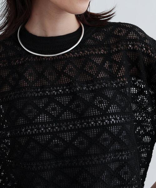 GALLEST（ギャレスト）の「レースプルオーバー（Tシャツ/カットソー・レディース・ブラック/オフホワイト・38）」の8枚目の写真