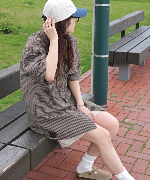 COURO（コウロ）の「【FOXRUN/フォックスラン】 All-purpose Short sleeve Shirt（シャツ/ブラウス・メンズ・ブラウン/ブルー/ブラック・L/M）」の2枚目の写真