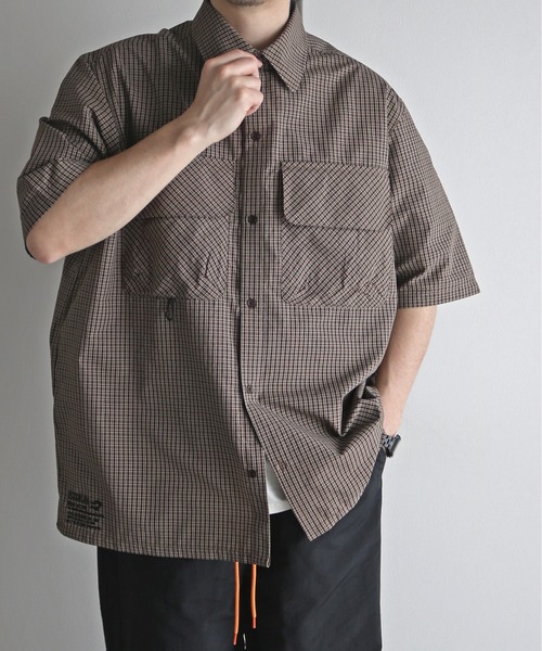 COURO（コウロ）の「【FOXRUN/フォックスラン】 All-purpose Short sleeve Shirt（シャツ/ブラウス・メンズ・ブラウン/ブルー/ブラック・L/M）」の16枚目の写真
