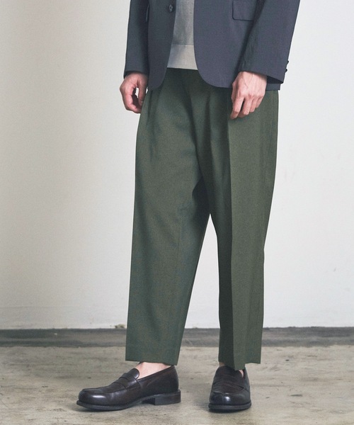 Magine（マージン）の「ワンタックワイドクロップドスラックス（スラックス・メンズ・カーキ/トップグレー/ブラック/ダークベージュ/ベージュ・マルチサイズ）」の5枚目の写真