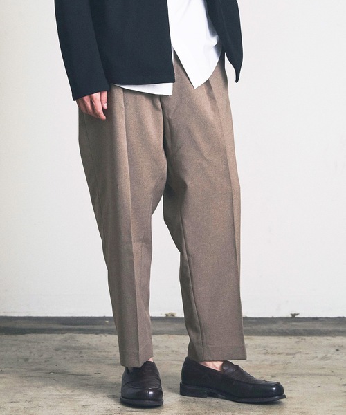 Magine（マージン）の「ワンタックワイドクロップドスラックス（スラックス・メンズ・カーキ/トップグレー/ブラック/ダークベージュ/ベージュ・マルチサイズ）」の22枚目の写真