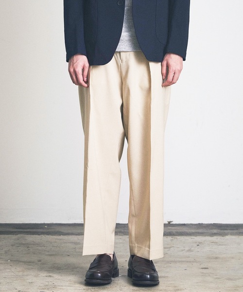 Magine（マージン）の「ワンタックワイドクロップドスラックス（スラックス・メンズ・カーキ/トップグレー/ブラック/ダークベージュ/ベージュ・マルチサイズ）」の17枚目の写真