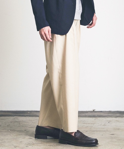 Magine（マージン）の「ワンタックワイドクロップドスラックス（スラックス・メンズ・カーキ/トップグレー/ブラック/ダークベージュ/ベージュ・マルチサイズ）」の20枚目の写真