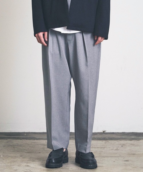 Magine（マージン）の「ワンタックワイドクロップドスラックス（スラックス・メンズ・カーキ/トップグレー/ブラック/ダークベージュ/ベージュ・マルチサイズ）」の13枚目の写真