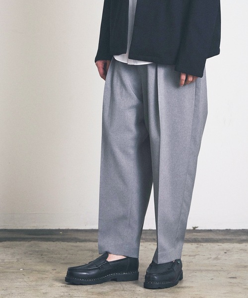 Magine（マージン）の「ワンタックワイドクロップドスラックス（スラックス・メンズ・カーキ/トップグレー/ブラック/ダークベージュ/ベージュ・マルチサイズ）」の14枚目の写真