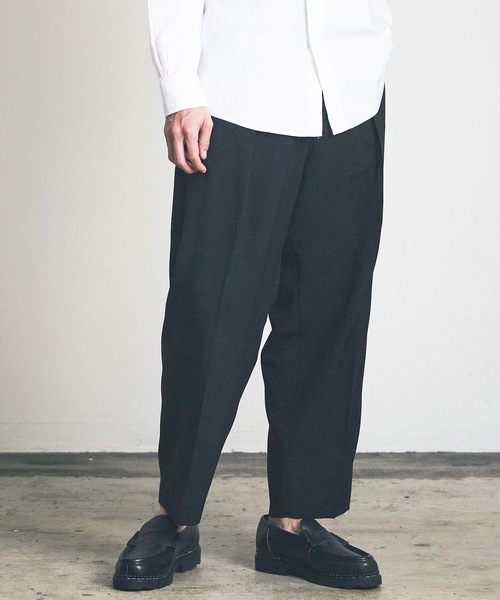 Magine（マージン）の「ワンタックワイドクロップドスラックス（スラックス・メンズ・カーキ/トップグレー/ブラック/ダークベージュ/ベージュ・マルチサイズ）」の7枚目の写真