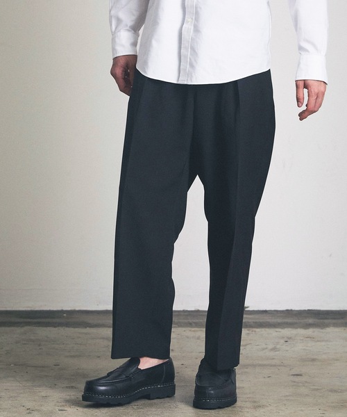 Magine（マージン）の「ワンタックワイドクロップドスラックス（スラックス・メンズ・カーキ/トップグレー/ブラック/ダークベージュ/ベージュ・マルチサイズ）」の9枚目の写真