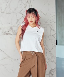 NIKE(iCL)̃iCL X|[cEFA Nu EBY X[uX Nbvh TVc / Nike Sportswear Club Women's Sleeveless Cropped Tee HF9532-100 White(^Ngbv)